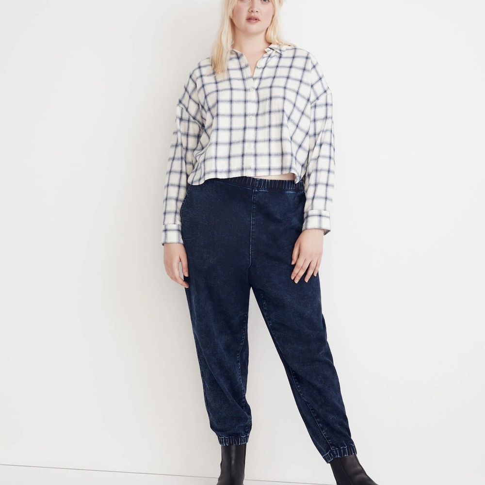NWT Madewell Sweatpant Jeans in Gaines Wash women’s size large